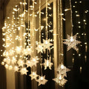Cortina de Luzes LED Floco de Neve – Magia Natalina em Cada Detalhe