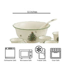 Kit 10 Peças de Porcelana - Estampa Árvore de Natal