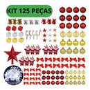Kit 125 Enfeites Para Árvores De Natal Pendentes Bolinha Pisca Pisca Led
