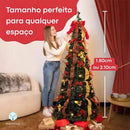Árvore de natal pinheiro verde luxo 2,10m decorada enfeites decoração completa natalina pisca pisca