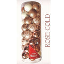 40 Bolas De Natal 5cm Sortidas Master Christmas Vermelha/rose