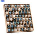 64 Peças Decoração De Natal Bolas Ouro Azul